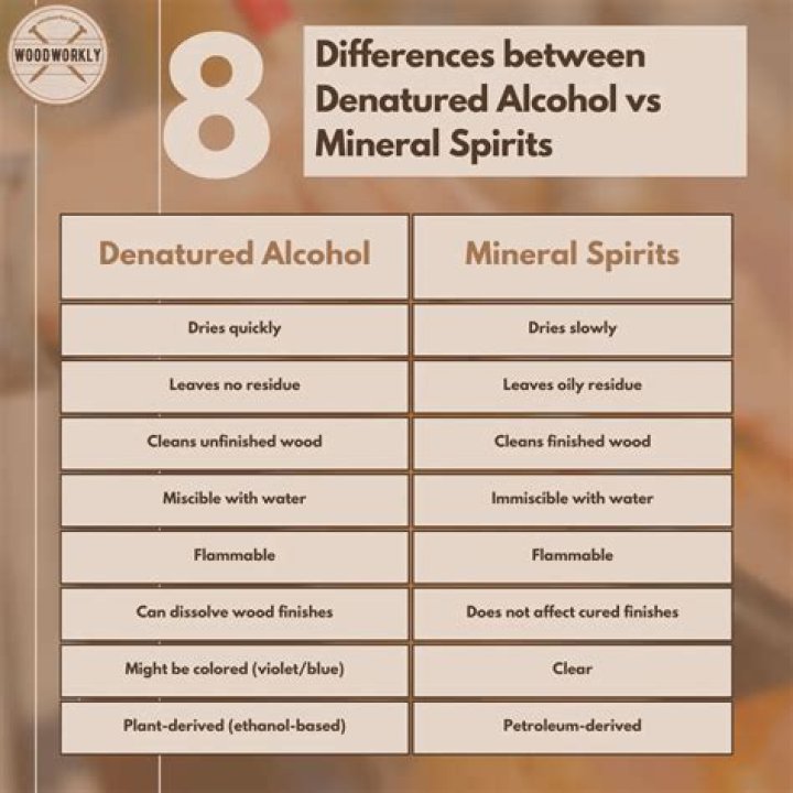 Can I use rubbing alcohol instead of mineral spirits?