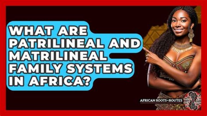 What is matrilineal culture?