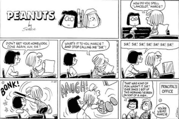 Why does Marcie call Peppermint Patty sir?
